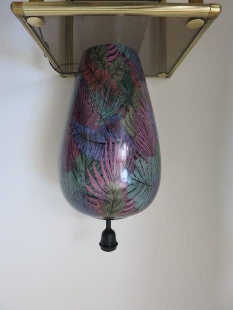 P55 - PAIR CERAMIC LAMPS SIGNED T LANZA 1970S DIA 30CM H 59CM (c) FABIOLIMITED lamps