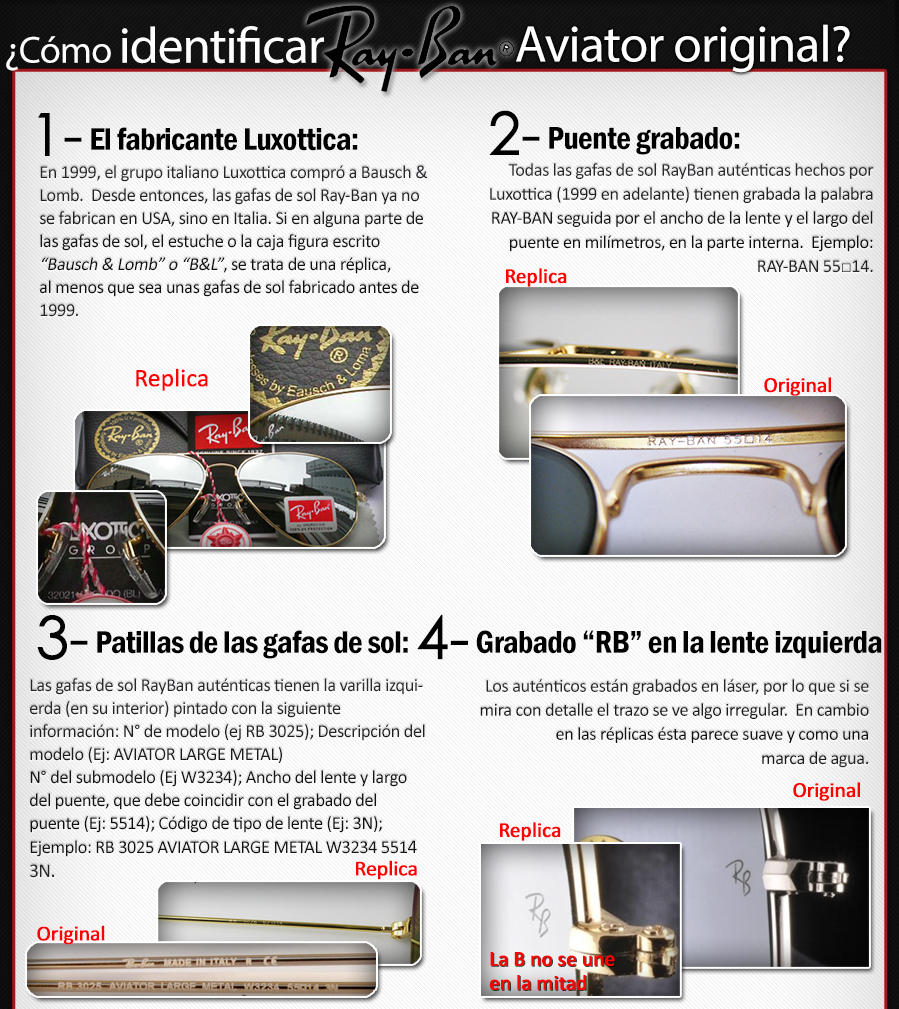 identificar ray ban aviator originales identificar ray ban aviator originales