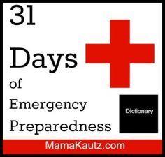 31 Days of Preparedness: Dictionary of Terms @MamaKautz