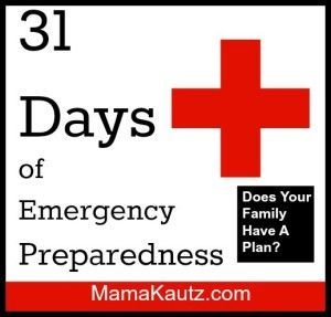 31 Days of Emergency Preparedness Does your Family Have a Plan? @MamaKautz