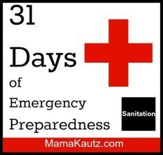 31 Days of Preparedness: Hygiene and Sanitation @MamaKautz