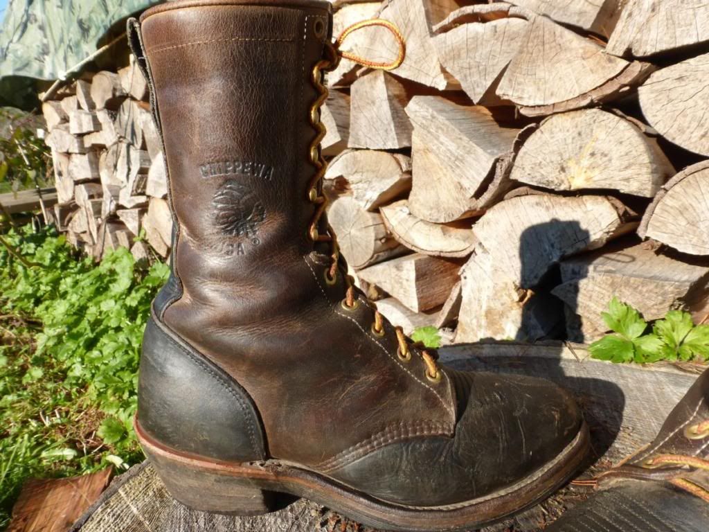 CHIPPEWA PACKER LACER STEELTOE LEATHER TWO TONE WORK BOOTS SZ 7 EE MADE IN USA eBay