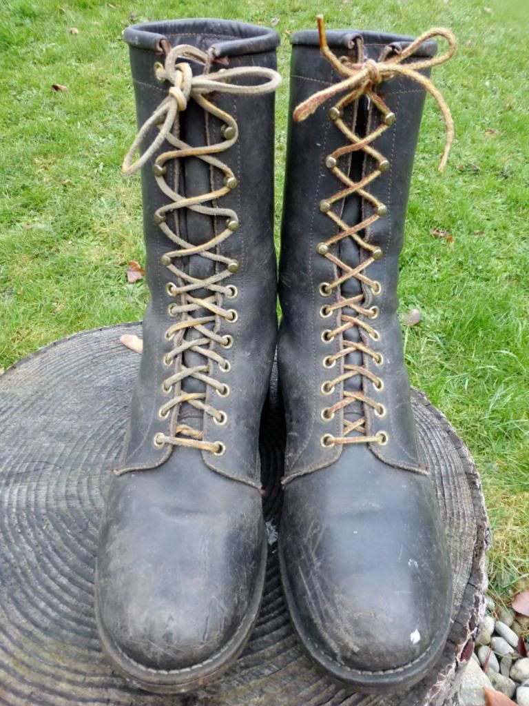 VINTAGE DANNER MADE IN USA BOOTS LOGGER CORKS CAULKED LOGGER BOOTS SIZE 10 EE eBay