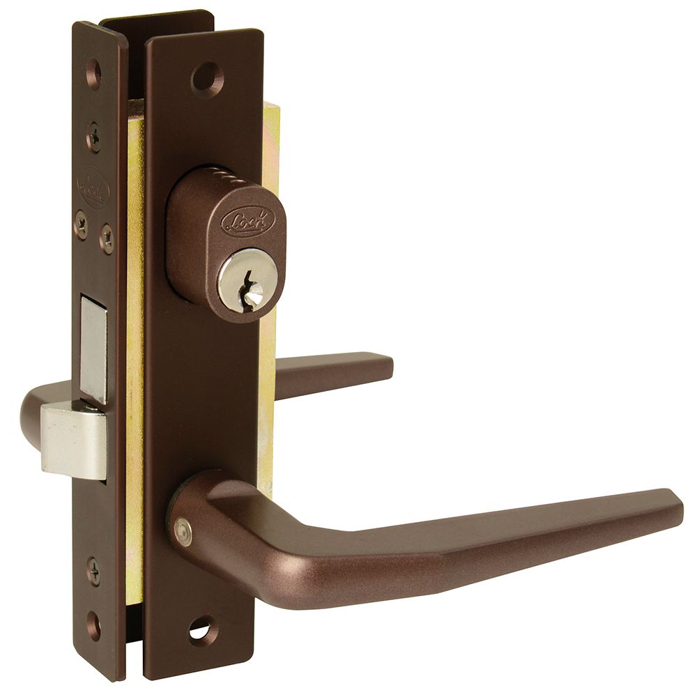 Cerradura Puerta Aluminio Residen Cilindro Doble Café Lock - $ 499.00