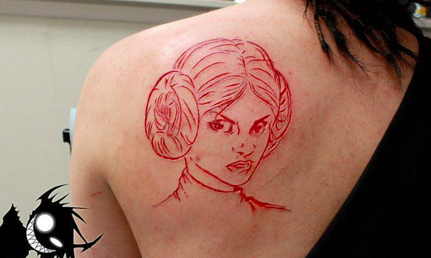 Peores tatuajes, princesa Leia, Star Wars,