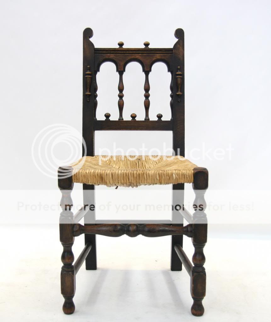 Antique Oak Chair Dining Chair Rush Seat 2 Available