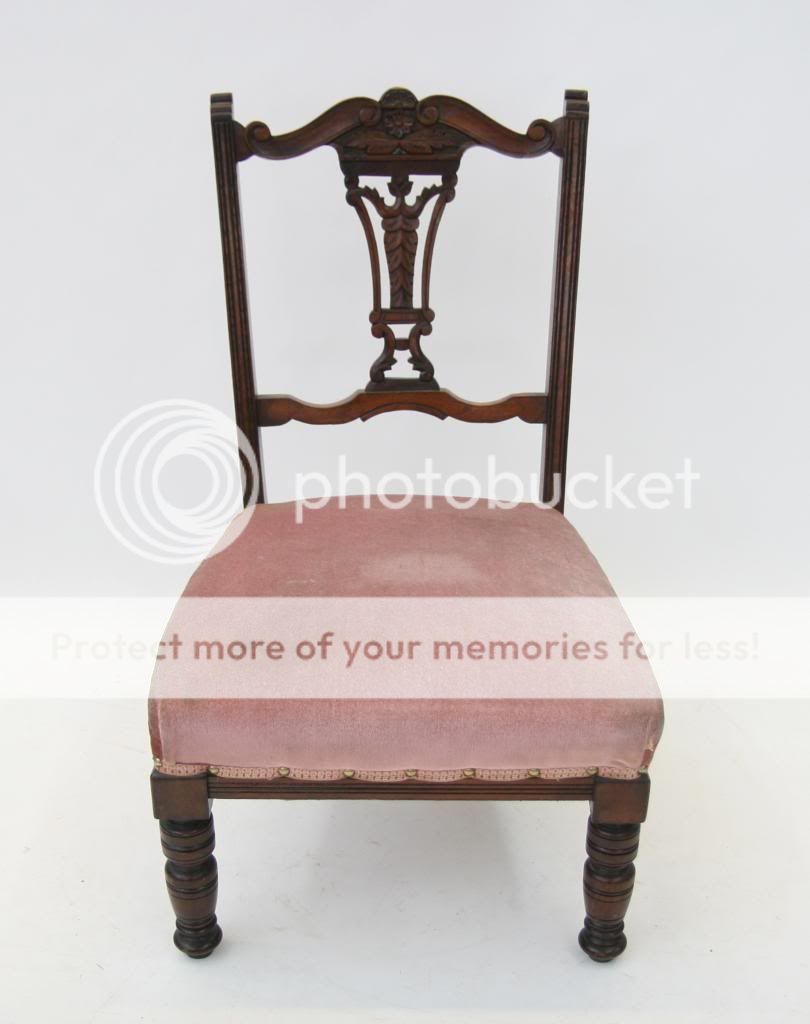 Antique Victorian Nursing Chair Mahogany Occasional Bedroom Chair