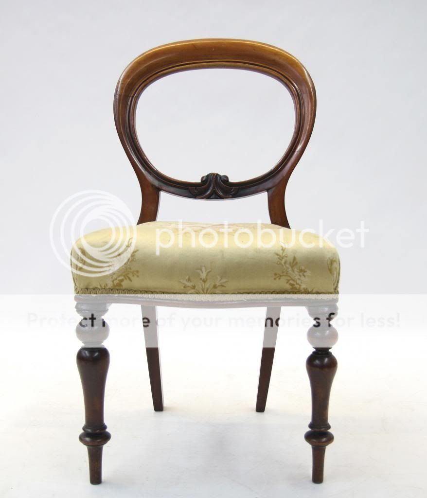 Antique Victorian Chair Balloon Back Chair Solid Mahogany Dining 19th Century