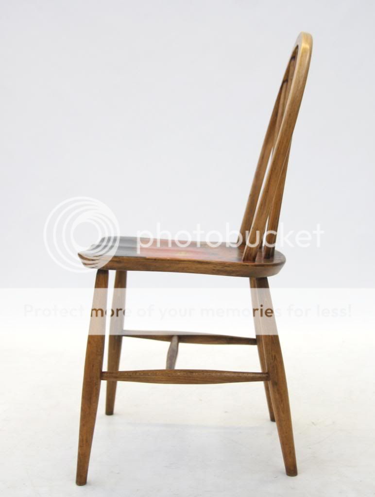 Oak Dining Chair Windsor Stick Back Dining Beech Vintage Retro Hand Painted