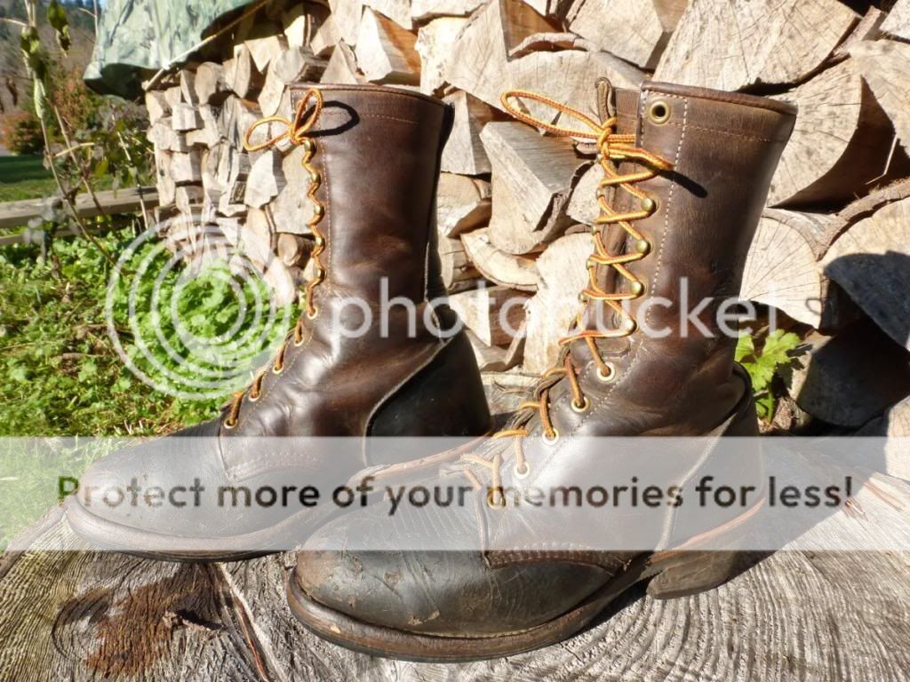 CHIPPEWA PACKER LACER STEEL-TOE LEATHER TWO TONE WORK BOOTS SZ 7 EE ...